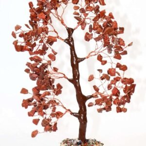 Crystal Tree Good Luck Showpiece for Home Decor Items Crystals Gemstones Bonsai Money Tree for Good Luck, Decoration Gift Item (Red Jasper)