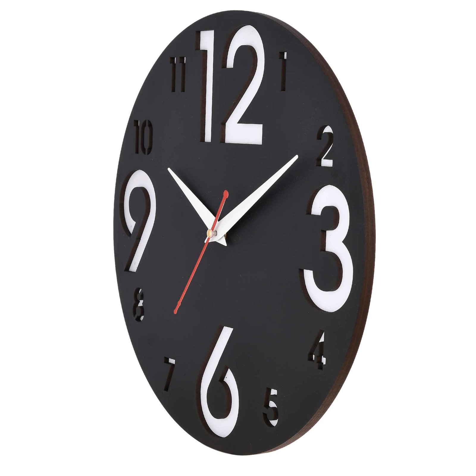 Wooden Silent Non-Ticking Wall Clock for Home Stylish Latest Designer Wall Clock for Home Living Room Bedroom Office Hall - Image 2